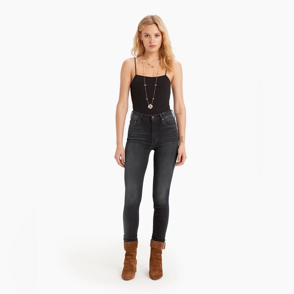 Mother Denim High Waisted Looker Skinny Jeans in Coffee Tea or Me Jeans Size 27
